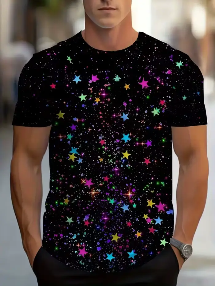 T-Shirt homme étoile élément imprimé