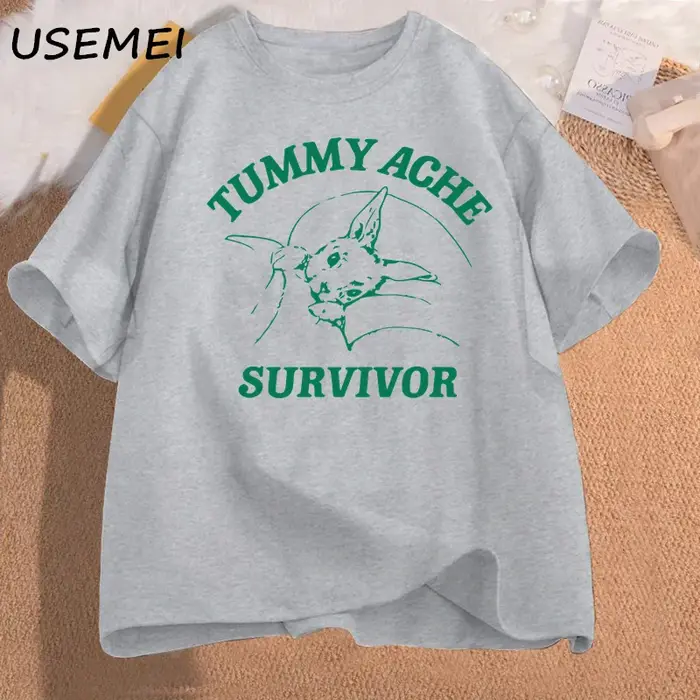 Ventre douleur survivant t-shirt hommes femmes drôle
