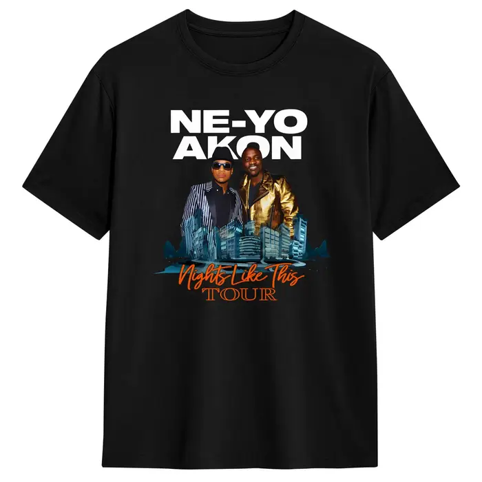 Akon T-Shirt pour hommes Nights Like This Tour 2026, t-shirts créatifs en coton, col rond, manches courtes, vêtements graphiques