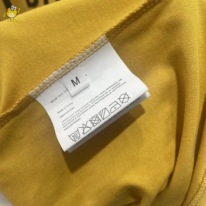 T-shirt jaune ERL pour homme et femme
