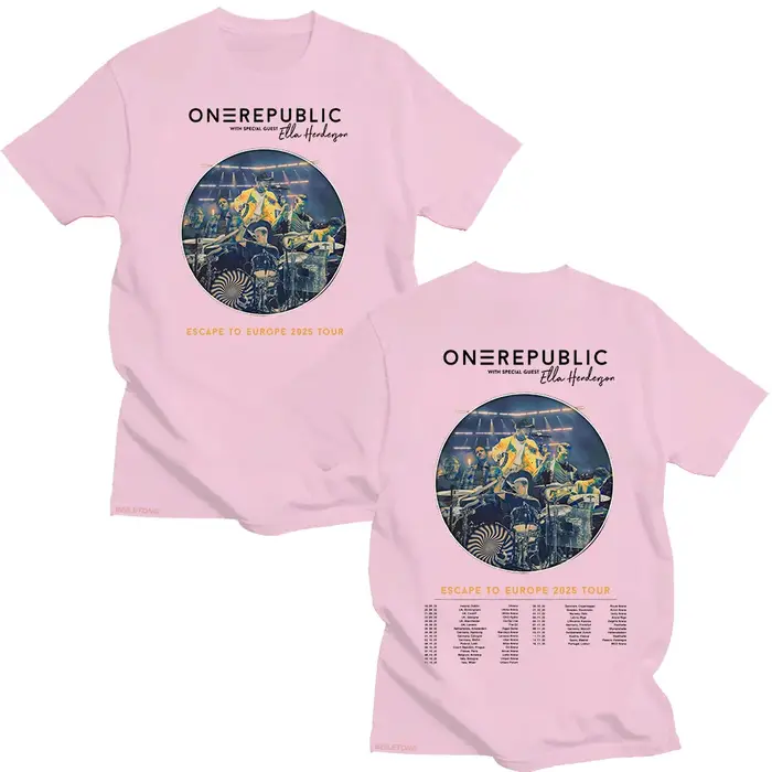 Escape To Europe 2025 Tour T-shirt OneRepublic Fans Cadeau Parfait