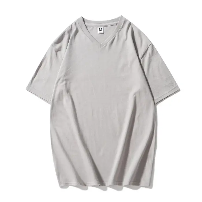 KB-T-shirt à Manches Courtes en Coton pour Homme, Vêtement à Col en V, Style Document Pur