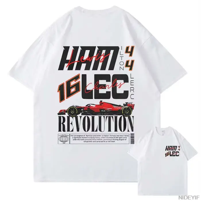 Lewis Hamilton chemise pilote de course de formule Fans de championnat britannique t-shirt coton vintage hiphop