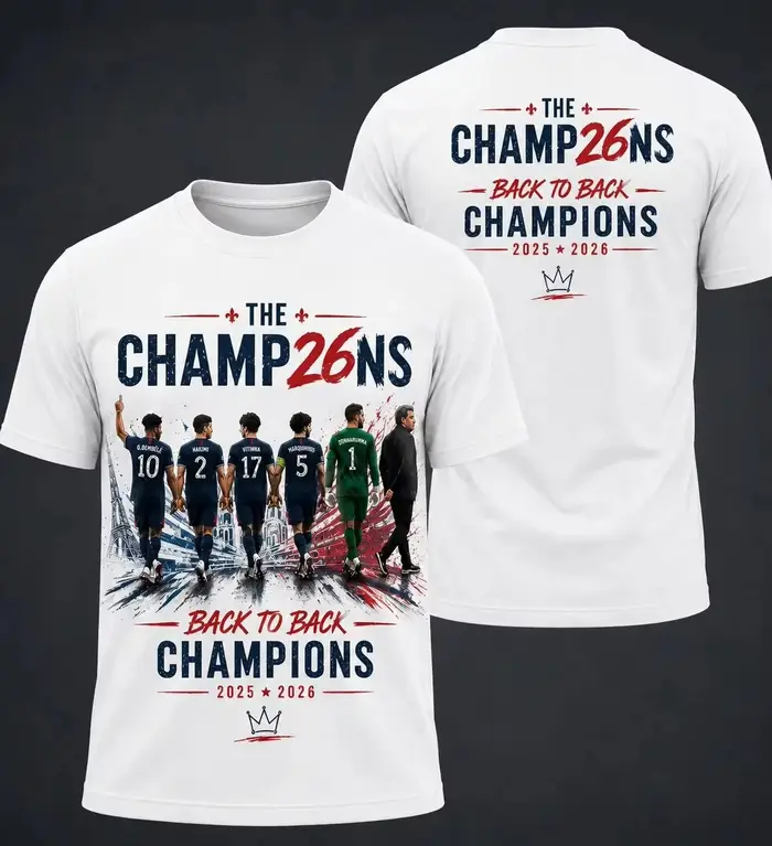 T-shirt unisexe décontracté pour fans de football « Champions 2026 Back To