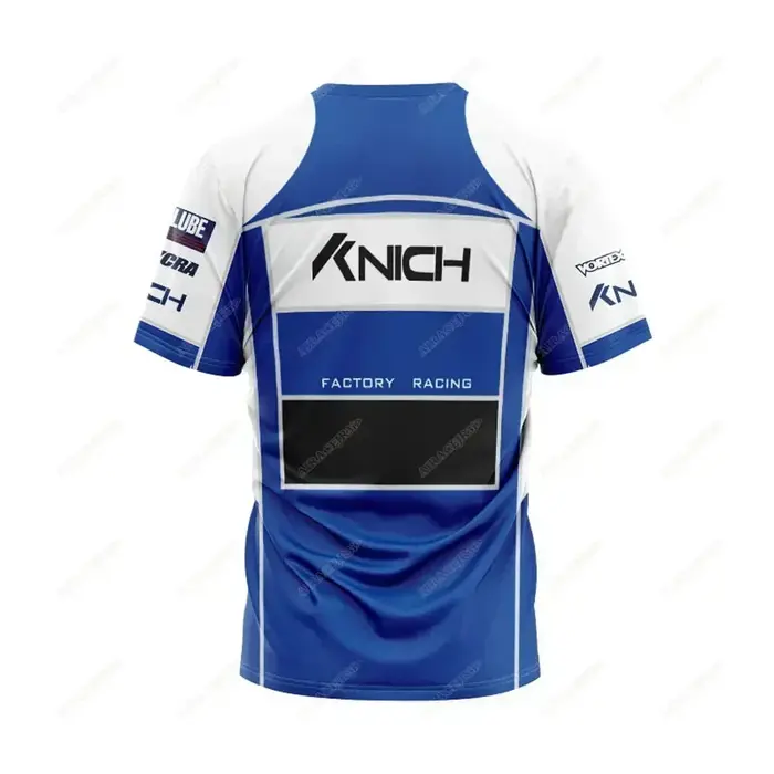 T-shirt bleu et blanc pour hommes