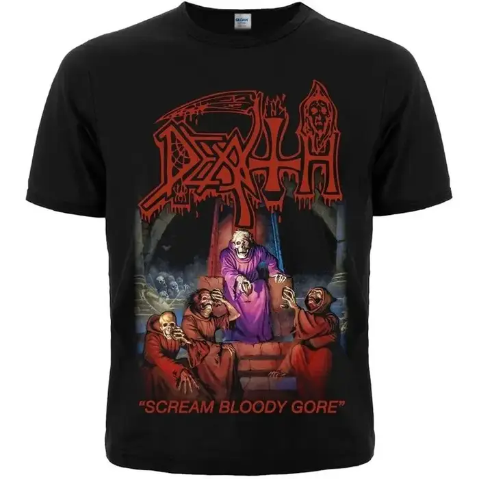 Mort "Scream Bloody Gore" T-Shirt noir cannibal cadavre obituaire