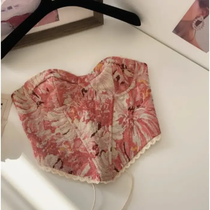 Débardeur tube asymétrique à bandes douces pour femmes