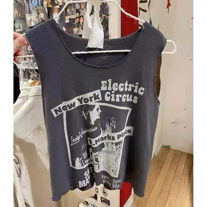 T-shirt en coton doux imprimé groupe de rock vintage pour femme, haut précieux, col rond, garniture 