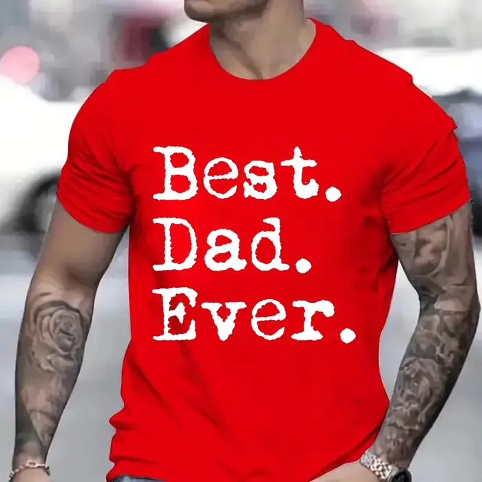 Meilleur papa jamais T-shirt pour hommes père famille mari grand-père drôle cadeau d'anniversaire graphique Streetwear