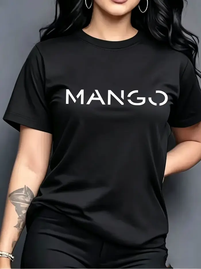 Nouveauté : T-shirts minimalistes pour femmes avec motif graphique MANGO