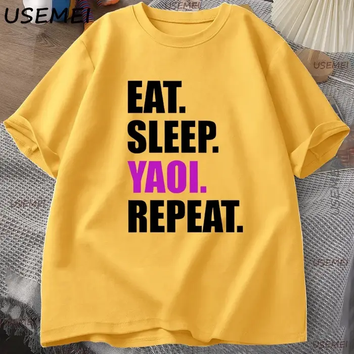 Eat Sleep Yaoi répéter T-shirt Manga