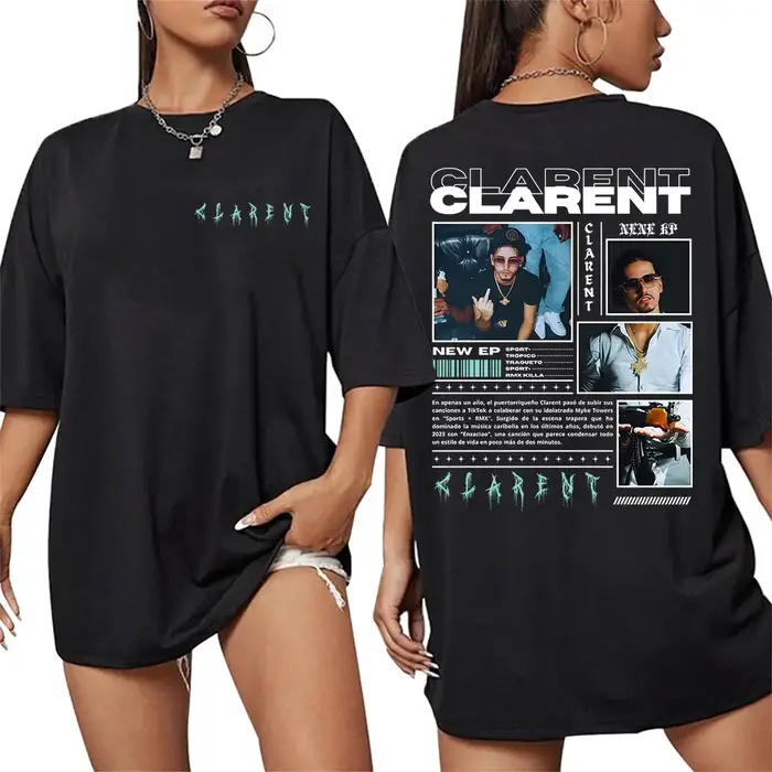 Rappeur CLARENT Album 2025 Merch T-shirt vêtements pour hommes Hip Hop manches courtes t-shirts homme mode haute