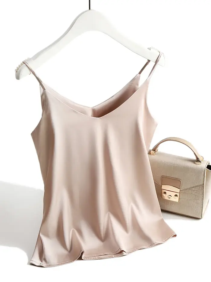 Injprecious-Haut à bretelles spaghetti pour femme