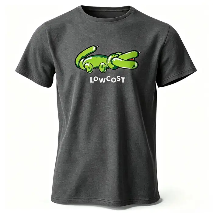 T-shirt en coton avec image de crocodile, parodie de meme, créatif et amusant, pour hommes et femmes, streetwear d'été
