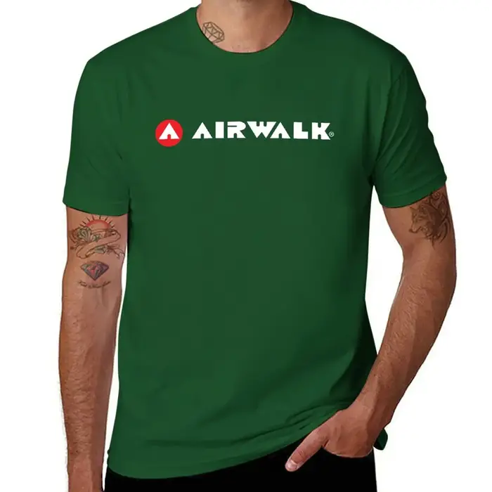 T-shirt graphique avec logo Airwalk pour homme, nouveau, texte blanc