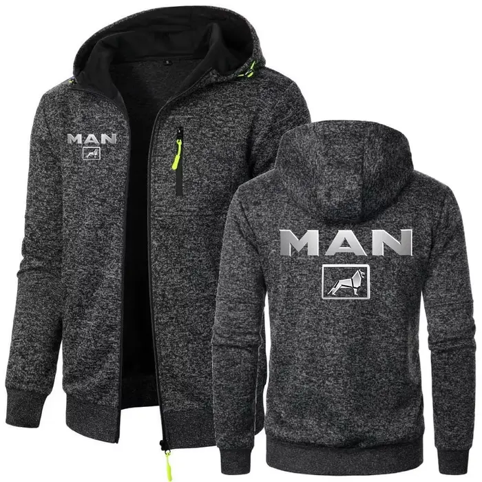 Simple confortable sweat veste camion homme vêtements d'extérieur à capuche hommes expédition coupe-vent chaud écharpe
