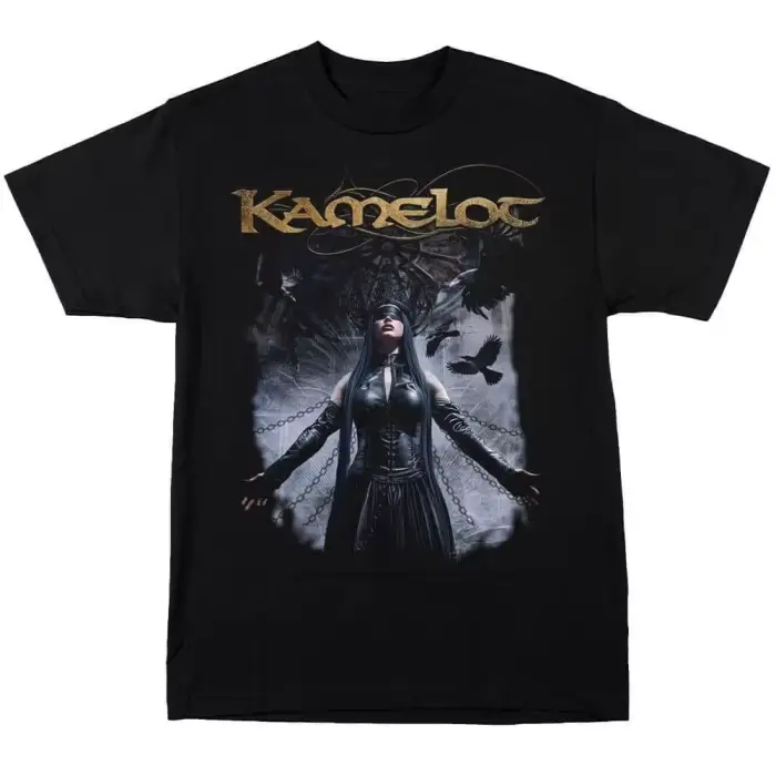 Kamelot The Black Halo Band T-Shirt en coton avec motif graphique pour hommes et femmes