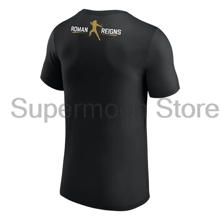 Roman Reigns Gold OTC1 T-shirt col rond à manches courtes Streetwear pour femmes et hommes