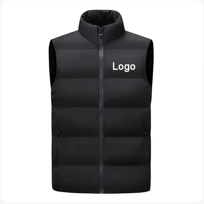 Gilet sans manches personnalisé avec fermeture éclair pour homme, design tendance, coupe-vent, mante