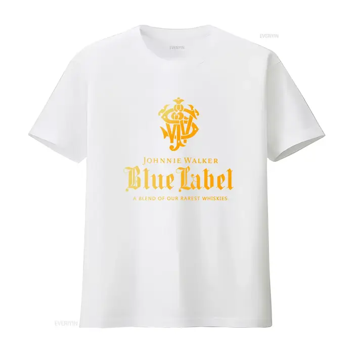 T-shirt unisexe Johnnie Walker Blue Label pour homme et femme avec logo whisky premium
