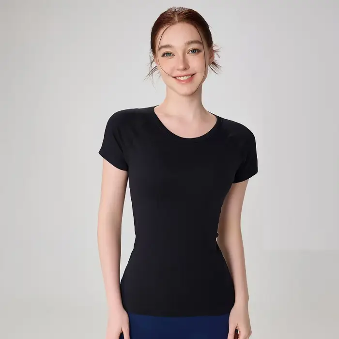 Femmes Yoga haut sans couture Sport t-shirts chemise de Fitness vêtements