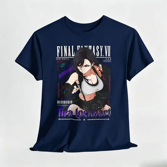T-shirt rétro Tifa Lockhart FF7 - T-shirt Waifu, T-shirt Final Fantasy 7, haut ample tendance pour h