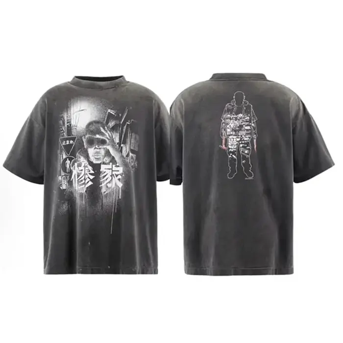 Streetwear Vintage SAINT t-shirt hommes femme meilleure qualité col rond décontracté printemps été coton nouveau lavé à