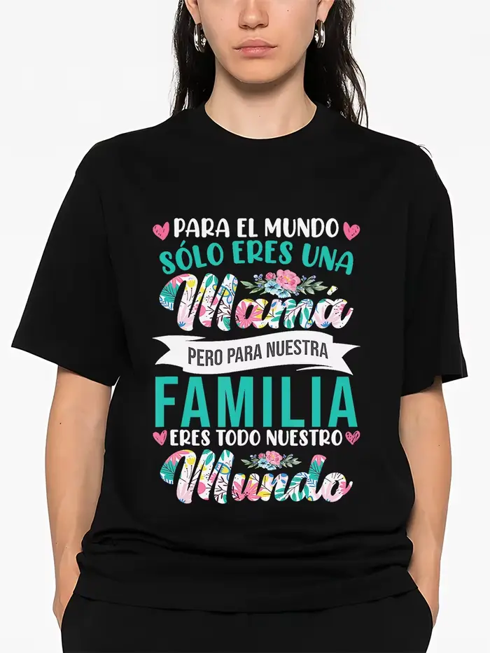 T-shirt graphique pour la fête des mères espagnole