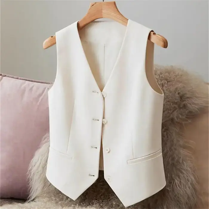 Gilet à simple boutonnage pour femmes