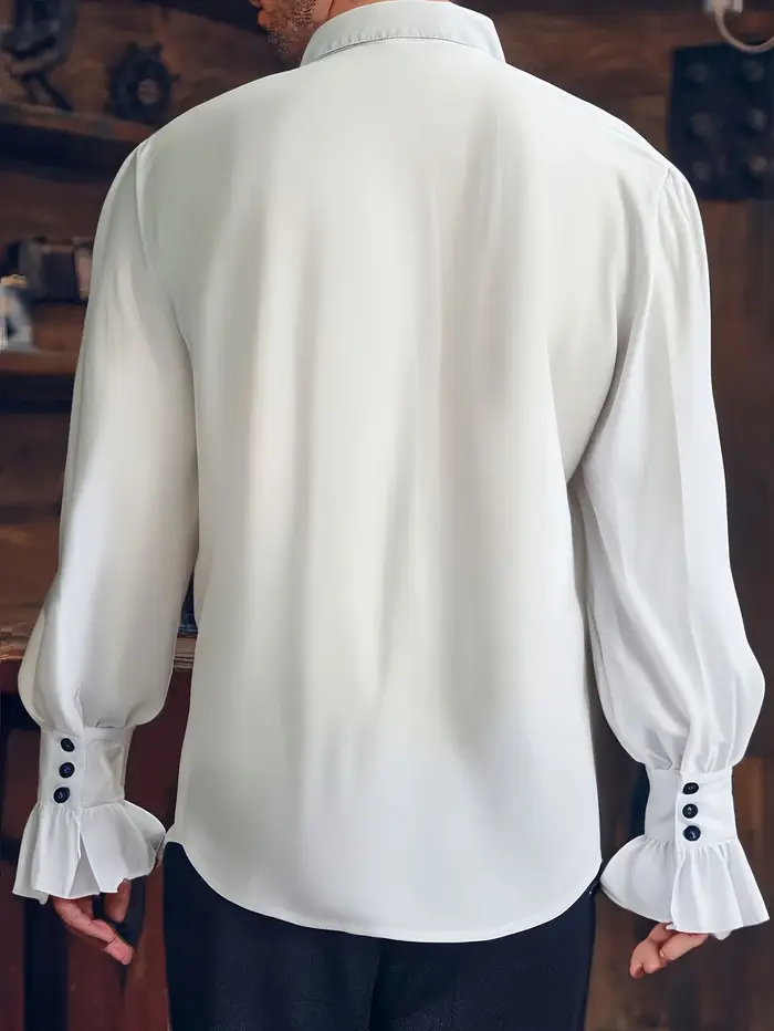 Chemise de bal médiévale 2026 avec chemise blanche à volants pour homme