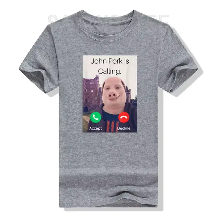 John Pork Is Calling answer and Phone T-Shirt