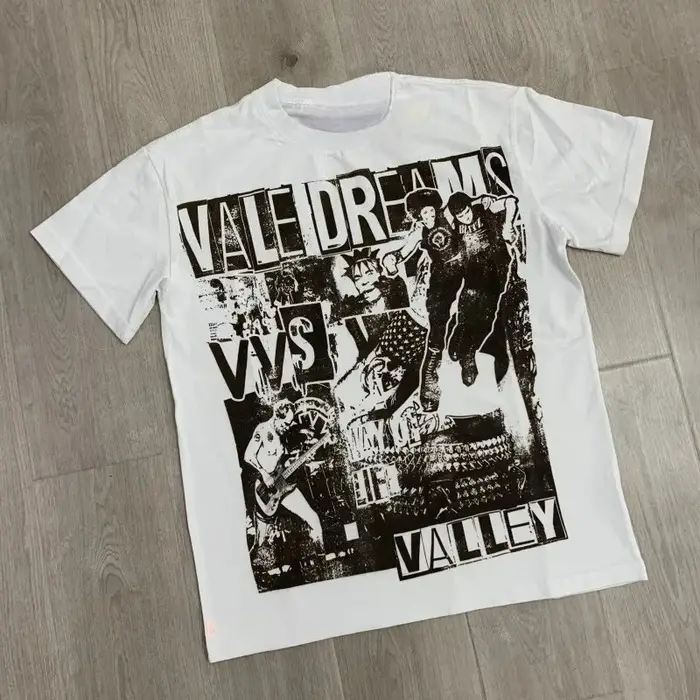 Été Vintage imprimé Vale Forever imprimé coton T-Shirt rétro Valley série confortable mode à manches courtes T-Shirt hommes haut pour femme