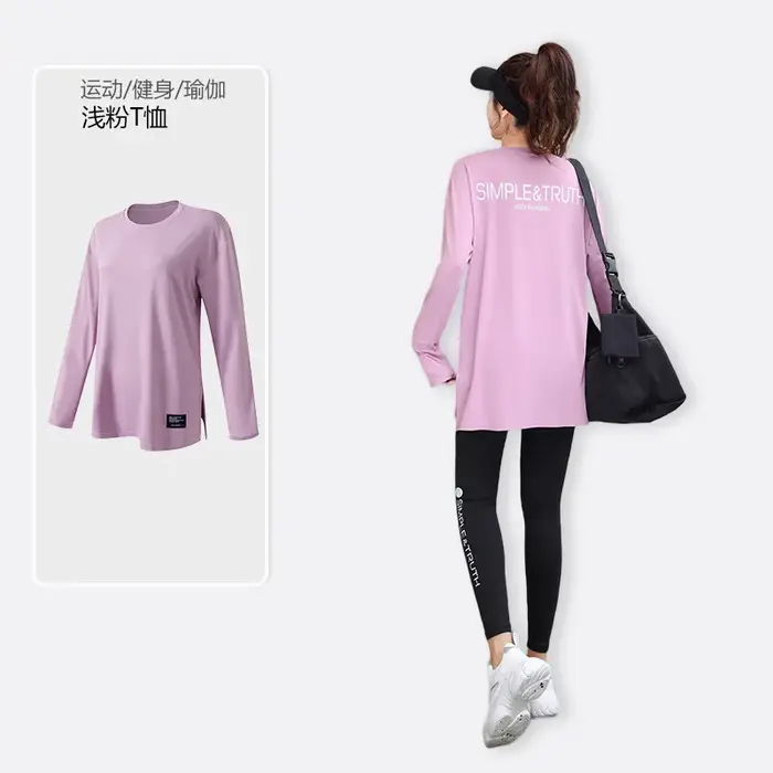 T-shirt ample à manches longues pour femmes