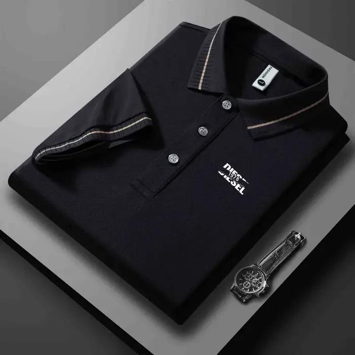 Polo d'été pour homme à manches courtes 2026 – Nouveau modèle décontracté avec poche et revers
