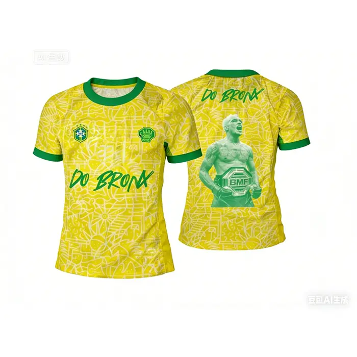 T-shirt de sport BMF pour homme, modèle Charles Oliveira Brazilian Son, coupe oversize, respirant, s