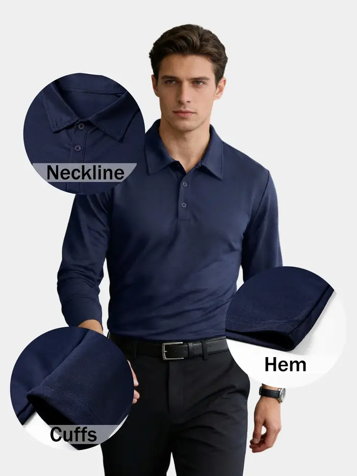 Polo à manches longues pour homme