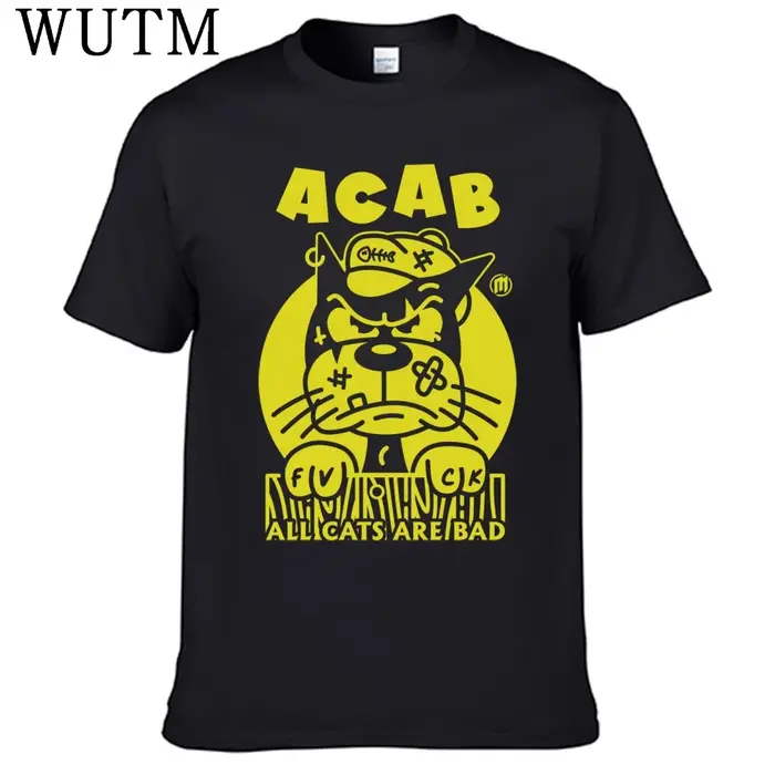 Nouveau Francfort Acab t-shirt 100% coton hommes chemise