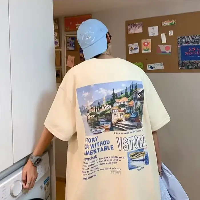 T-Shirt à Manches Courtes en Coton pour Homme