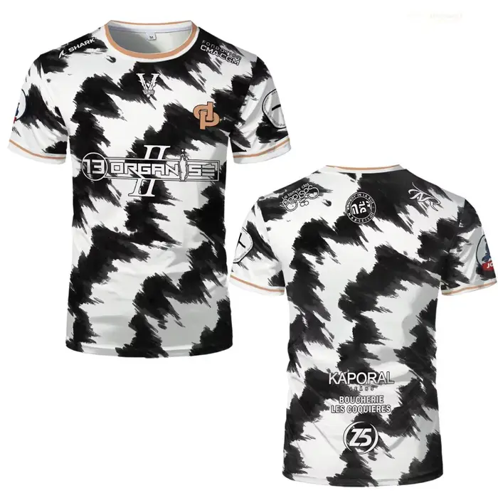 Nouveau Marseille Rap 13 organiser le maillot JUL Street Trap Hip Hop imprimé Football T-Shirt hommes et femmes t-shirts à manches courtes personnalisés