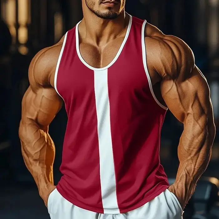 Conception Simple Patchwork impression 3D débardeurs hommes mode gilet surdimensionné sans manches débardeur musculation Fitness gymnase homme vêtements