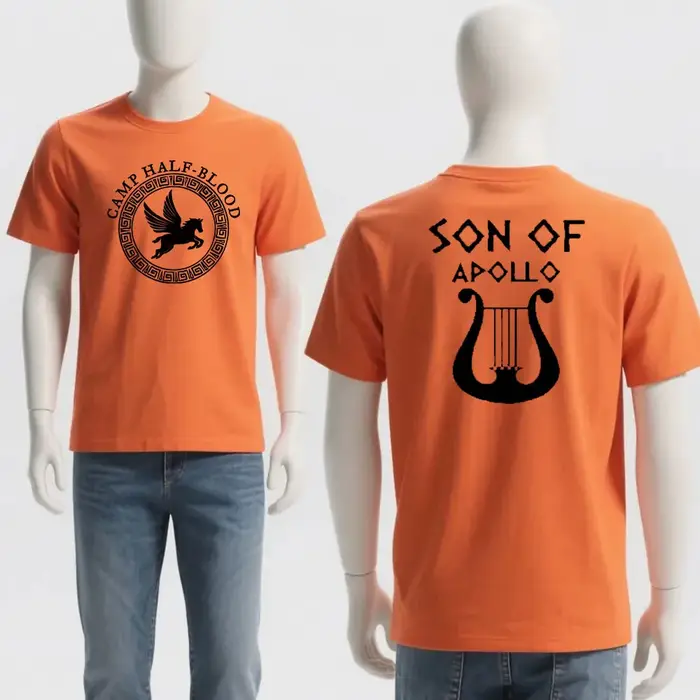 Camp demi-sang hommes femmes T-shirt Long île perce Jack fils Orange