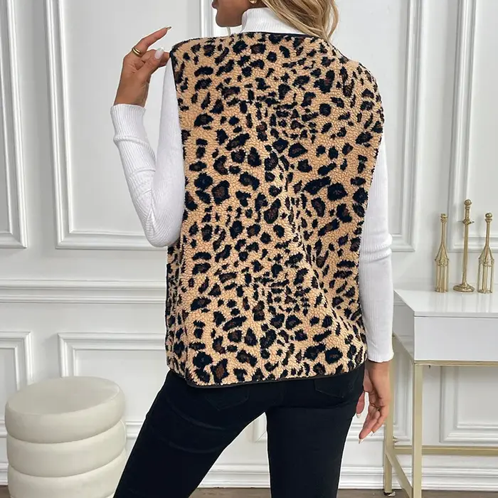 Gilet sans manches à col en v