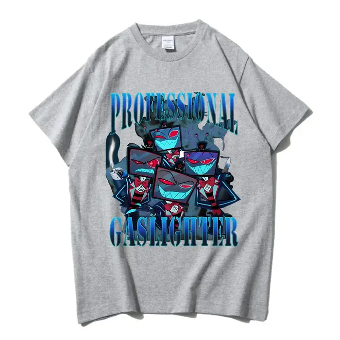 Helluva Boss Hazbinhotel VOX T-shirt imprimé Hip Hop unisexe Streetwear à manches courtes en vrac mâle coton t-shirts