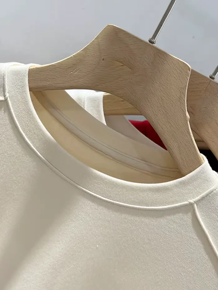 T-shirt blanc d'été AOSSVIAO 2026 en coton pour femme, à manches courtes, style étudiant, polyvalent