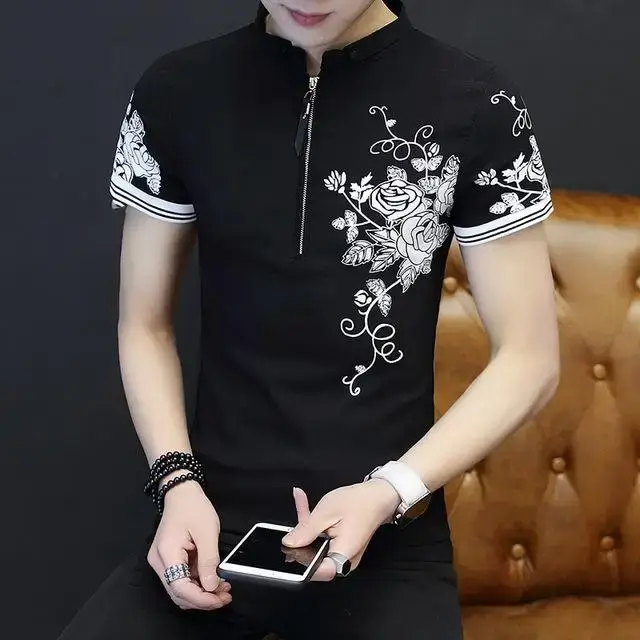 Hommes Polo hommes chemise à manches courtes Polo imprimé Polo nouveaux vêtements été Streetwear déc