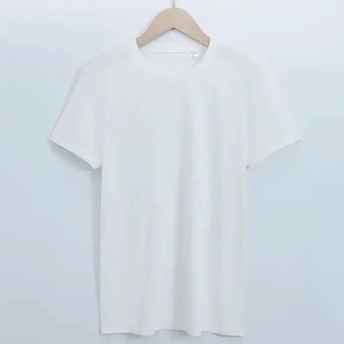 T-shirt à manches courtes en coton mercerisé pour femme