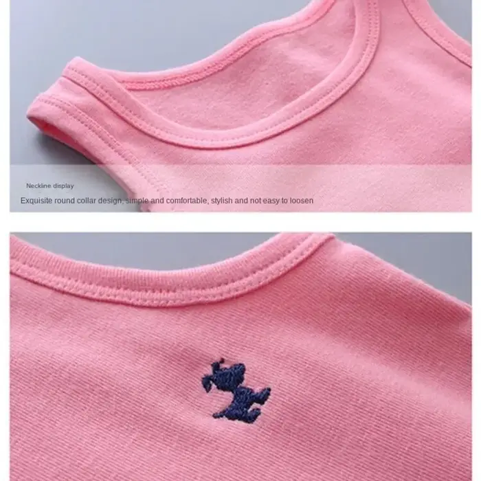 Mode enfants T-shirts pour filles couleur bonbon bébé garçons graphique T-shirt coton gilet hauts