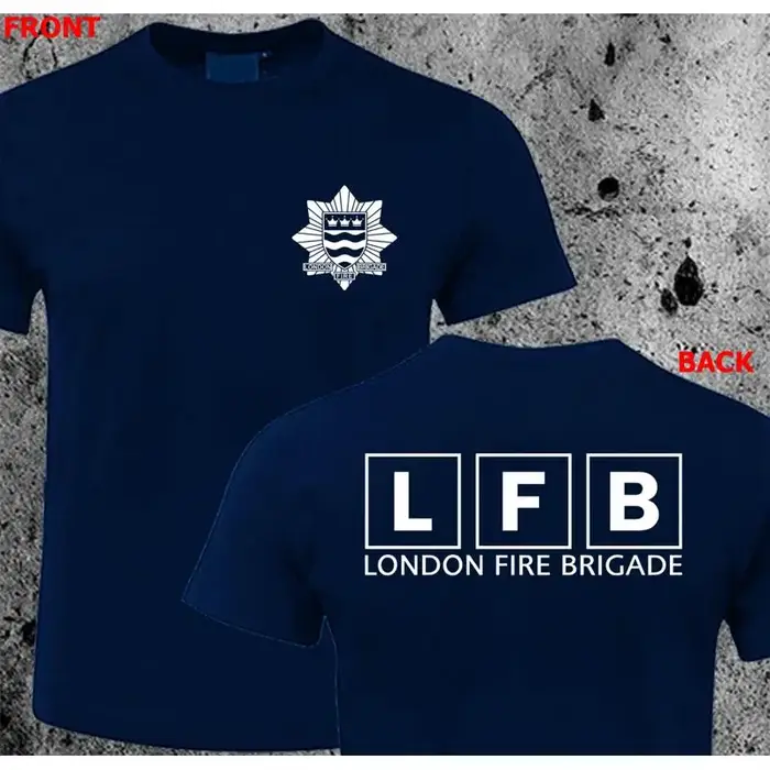 T-shirt de pompier de londres, brigade de pompiers LFB, royaume-uni