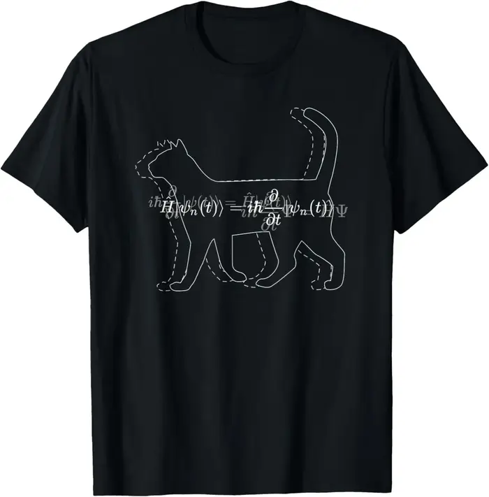 Drôle Schrodinger's Cat Quantum Mechanics T-shirts mode Manga bande dessinée hommes formule beaux