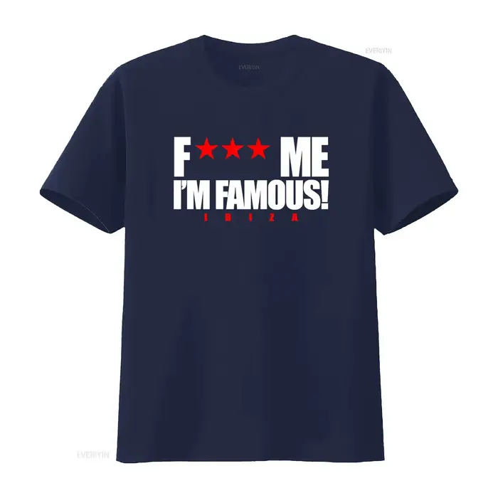 T-shirt Classique Homme F Me I'm Famous avec Logo David Guetta Ibiza Blanc Gris – Style Vintage Lavé Tendance